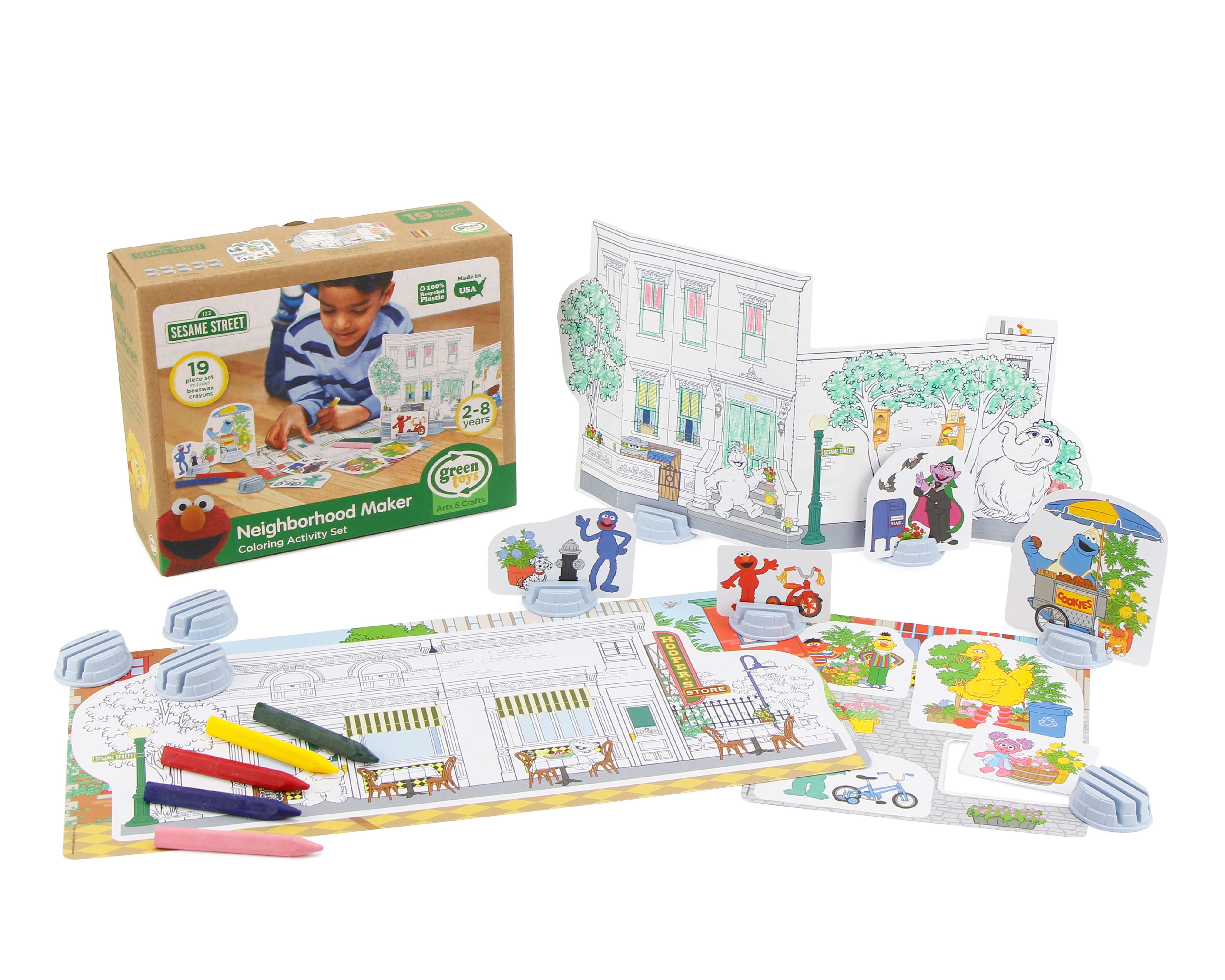 Green Toys Neighborhood Maker Coloring Activity Set