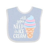 Inktastic All You Need is Ice Cream with Ice Cream Cone Boys or Girls Baby Bib
