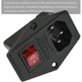 thumbnail image 3 of Conector Empotrable C-14 Enchufe Empotrable 220-250v / 10a Con Interruptor Toma De Audio Iec Toma Empotrable Baobao, 3 of 5