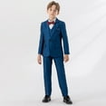 thumbnail image 4 of Delliss 6 Piece Boys Suit for Kids Tuxedo Wedding Formal Suit Set Boy Formal Suits Tuxedo Suits Formal Jacket,Pants,Shirt,Vest,Bow Tie,Pocket Towel, 4 of 9