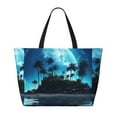 thumbnail image 2 of Xecao Hawaiian Beach Pirate Moon for versatile beach bag for women includes zipper pockets and waterproof material, ideal for vacations and adventures., 2 of 7