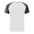 thumbnail image 4 of Men's European Color Blocked Fitness Short Sleeve T-Shirt - Casual Loose Round Neck Sports Base Shirt, 4 of 4
