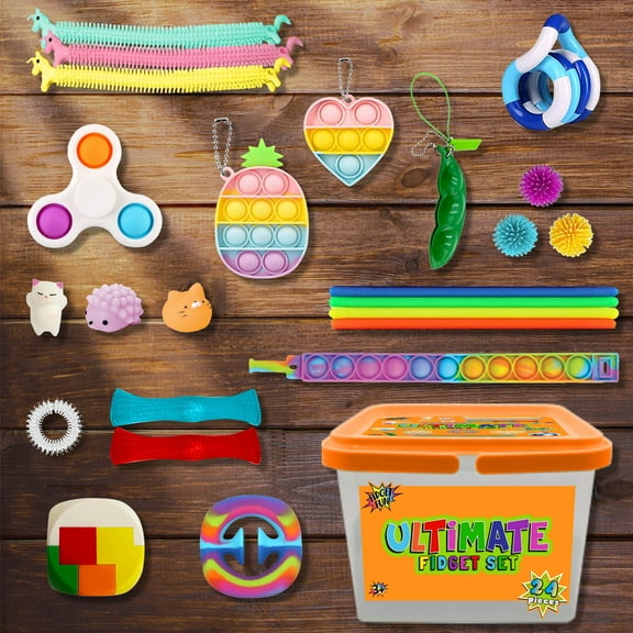 Fidget Fun 24 Piece Orange Ultimate Fidget Set