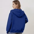 thumbnail image 5 of Mohiass Women Casual Zip Up Fleece Hoodies Relaxed Fit Oversized Sweatshirt with Hood Lightweight Fall Jackets for Women 2025 Royal Blue M, 5 of 5