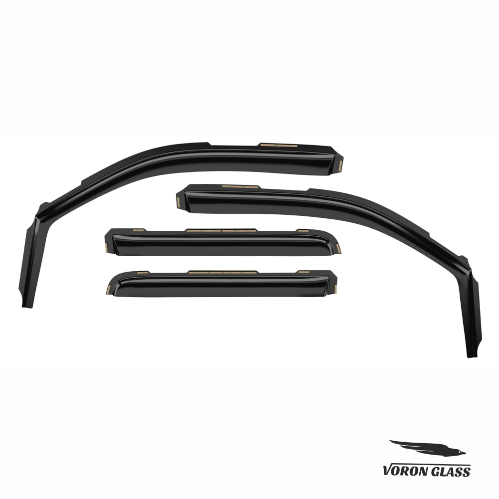 Voron Glass in-Channel Extra Durable Rain Guards for Trucks Ford F-150 2009-2014 SuperCrew, Window Deflectors, Vent Window Visors, 4 Pieces - 200616