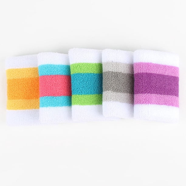 4 Bandeaux Poignet Sport – Anti-transpiration Coton élastique Pour Running, Gym, Tennis
