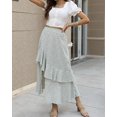 thumbnail image 6 of FreshPrettyWomen Summer Spring Boho Long Skirts Dress Floral Print Elastic Waist Split Ruffle High Low Beach Maxi Skirt, 6 of 6