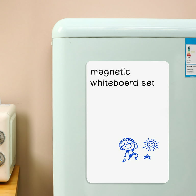 Recording and A4 Use of Magnetic Board - A3 Whiteboard and Dry Erase White Messages Erasable in Reminders, Sizes Notes, Soft Set for Markers Office with Home for and