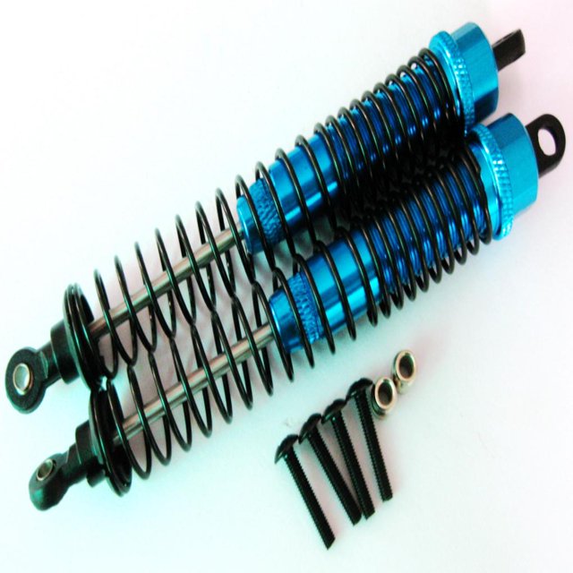 Baohd RCGOFOLLOW 2pcs Aluminum Alloy Wear-resistant Front Rear Shock Absorber For 1/10 Rc Front Rear Shock Absorber WLtoys K949 10428 Blue
