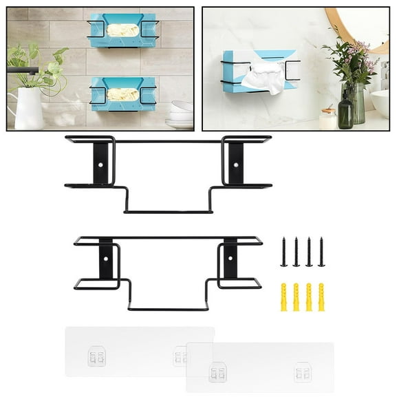 Soporte de Montaje en Pared de Caja de Guantes Metálica Porta dispensador de guantes Coloca la caja de pañuelos faciales