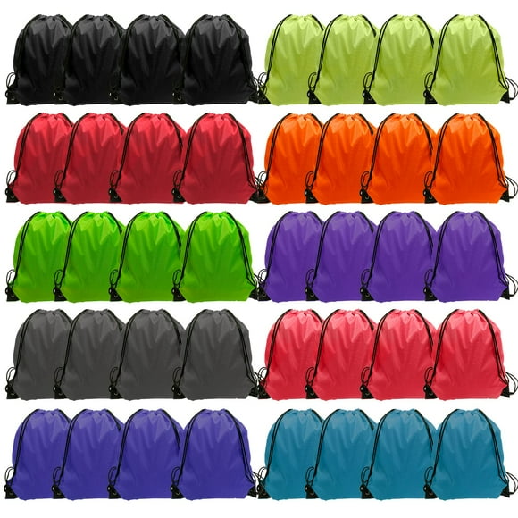 Mochila con cordón GoodTou, 40 unidades, bolsa deportiva de nailon, 10 colores