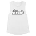 thumbnail image 1 of Skyline Austin Texas Women's Muscle Tank Small White, 1 of 5