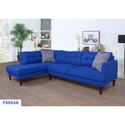 Lifestyle LS091B Right Facing Sectional Sofa Set - Faux Leather, Black - 3 Piece