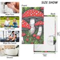 thumbnail image 6 of Dreamtimes Towels Set of 2 Vivid Red Mushroom Print for Bathroom Kitchen Travel 16×28 inch, Cotton Bath Towels Lightweight Quickdry for Bathroom Ktichen Travel SPA Gym, 6 of 7