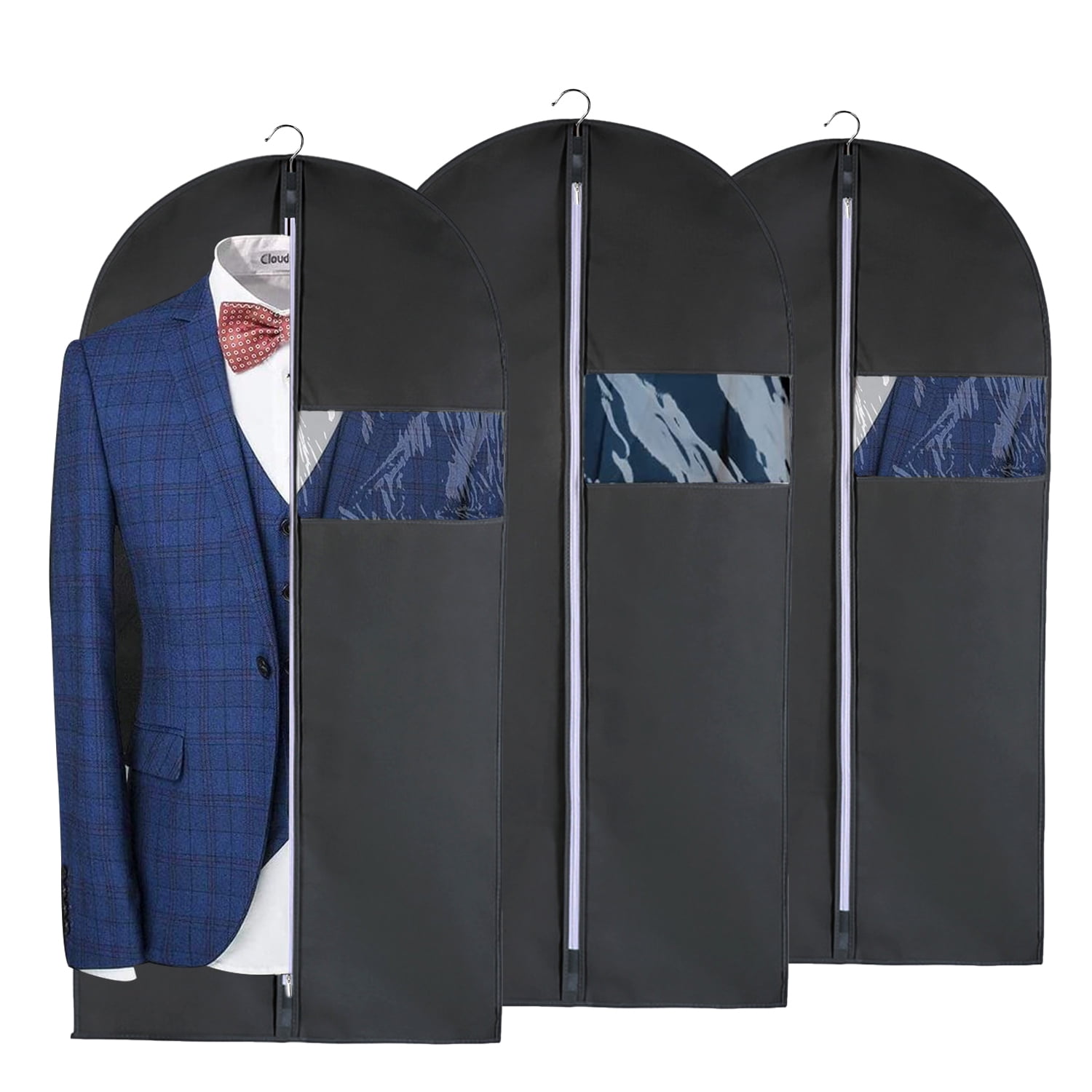 Garment Bags, Dress Bags for Gowns Long, 47" Long Dress Clear Garment