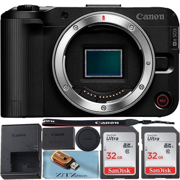 Canon EOS R50 V Mirrorless Camera (Body Only)   2 Pack 32GB Memory Card   ZeeTech Accessory Bundle (International Version)