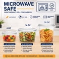 thumbnail image 4 of Vezee 32oz Lightweight Plastic Deli Containers with Lids Disposable, Leakproof, BPA-Free Cups 50CT, 4 of 7
