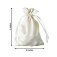 thumbnail image 3 of Efavormart 60PCS IVORY Satin Gift Bag Drawstring Pouch Wedding Favors Bridal Shower Candy Jewelry Bags - 4"x 6", 3 of 6
