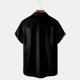 thumbnail image 2 of Camisas Vaqueras Para Hombre Camisas con estampado de rayas de tendencia de verano para hombres, camisas con botones de manga corta, blusa, blusa informal suelta con solapa, ropa para (Black, 3XL), 2 of 7