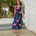 thumbnail image 5 of Flamingo Pattern Pattern Design Sleeveless Dress Summer Clothes for Women Women's Clothing 2025, 5 of 7