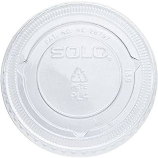 Solo 626TS Clear Flat Lid with Straw Slot - 1000/Case