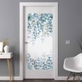 thumbnail image 3 of Blue Eucalyptus Leaves Window Privacy Film, Farmhouse Watercolor Floral Static Cling UV Sun Blocking Tint Film Heat Control Windows Films for Bedroom Bathroom, Window Stickers 35.4"x78.7", 3 of 8