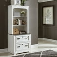 thumbnail image 3 of Liberty Furniture Industies, INC Allyson Park Home Office 2 Piece Set - Wirebrushed White w/ Charcoal Tops, 3 of 3