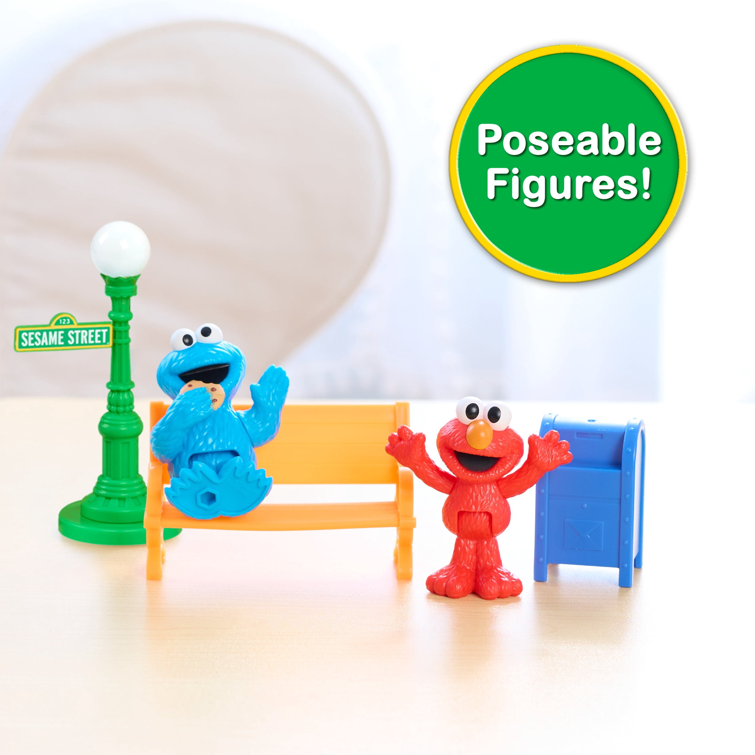 Sesame Street 123 Sesame Street Playset, 7 Accessories, Stow-and-Go Travel Toy, Walmart Exclusive, Ages 2+