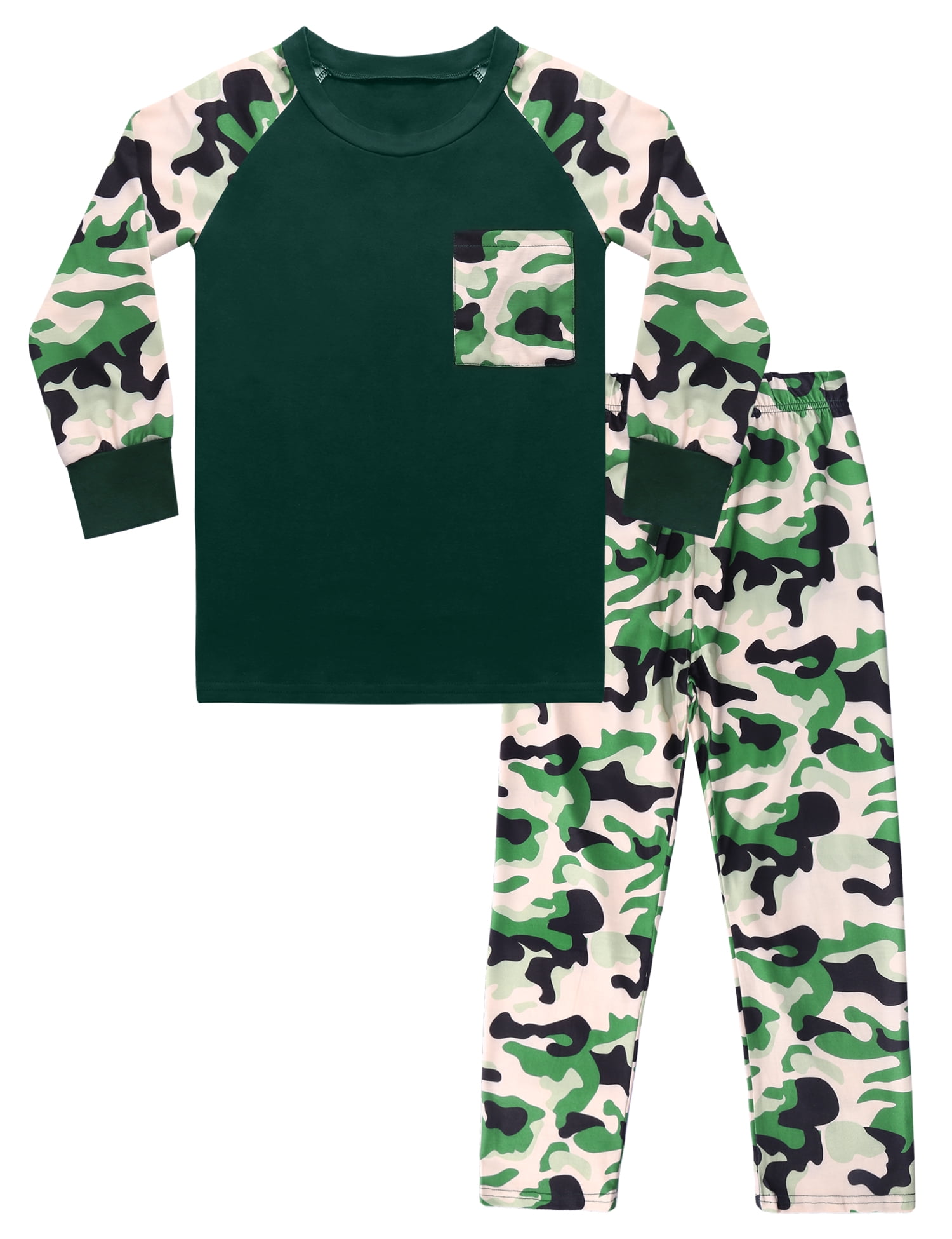 Uniexcosm Boys 2Piece Pajamas Set Long Sleeve Male PJs, 415Y