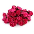 thumbnail image 1 of GOOHOCHY 50 rosas artificiales de 3 cm para decoración de bodas (rosa), 1 of 8