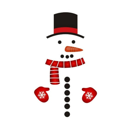 Diy Christmas Wall Decorations Ideas Christmas Snowman PVC Sticker Decoration Removable Door DIY Wall Murals ()