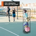 thumbnail image 6 of Vertical Ball Storage Rack, Wall-Mounted Garage Sports Equipment Organizer, Soccer Ball, Volley Ball, Football, and Basketball Holder, Space-Saving Vertical Ball Rack for Garage, Gym, or Playroom, 6 of 7