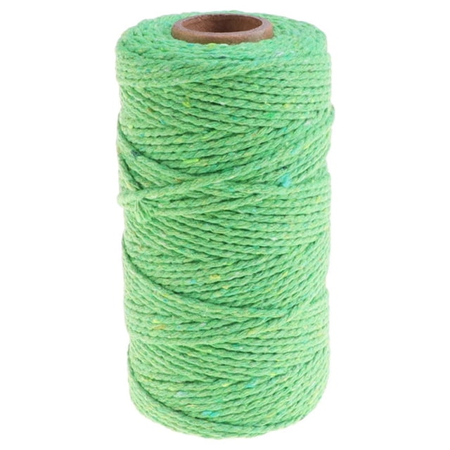 OULII 30Pcs Macrame Yarn Soft Cotton Rope Handmade Crafts Enthusiasts Home Decor Green Round 10000 x 0.2 x 0.2 in