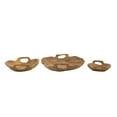 thumbnail image 3 of A&B Home Teak Bowls with Handles - Set of 3 - Brown, 3 of 6