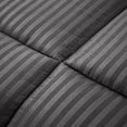 thumbnail image 6 of DNG Creations 5 Piece Damask Stripe Comforter 100% Egyptian Cotton 550 GSM Filling ( Twin/Twin XL Size ) All Season 800 Thread Count - Stripe Dark Grey Colour, 6 of 6