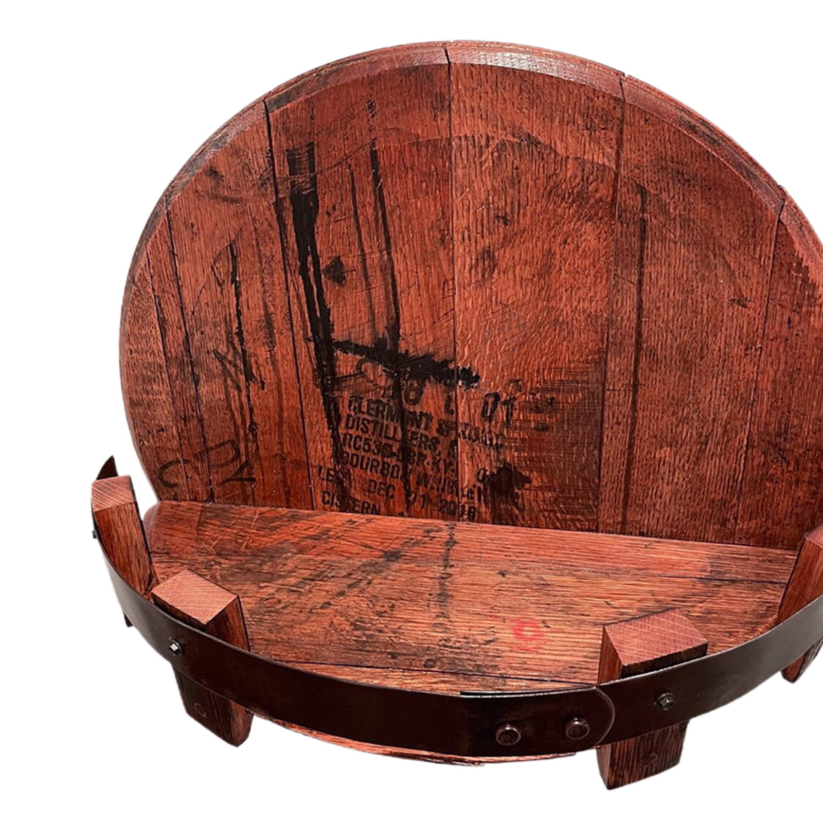 Whiskey Barrel Shelf Vintage Hand Crafted Barware Bar Shelves Wall