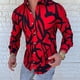 thumbnail image 1 of Camisa de hombre con solapa abstracta, camisa de manga larga con botones, ropa cómoda y suave, diseño de diseñador de moda, informal, transpirable, 1 of 6