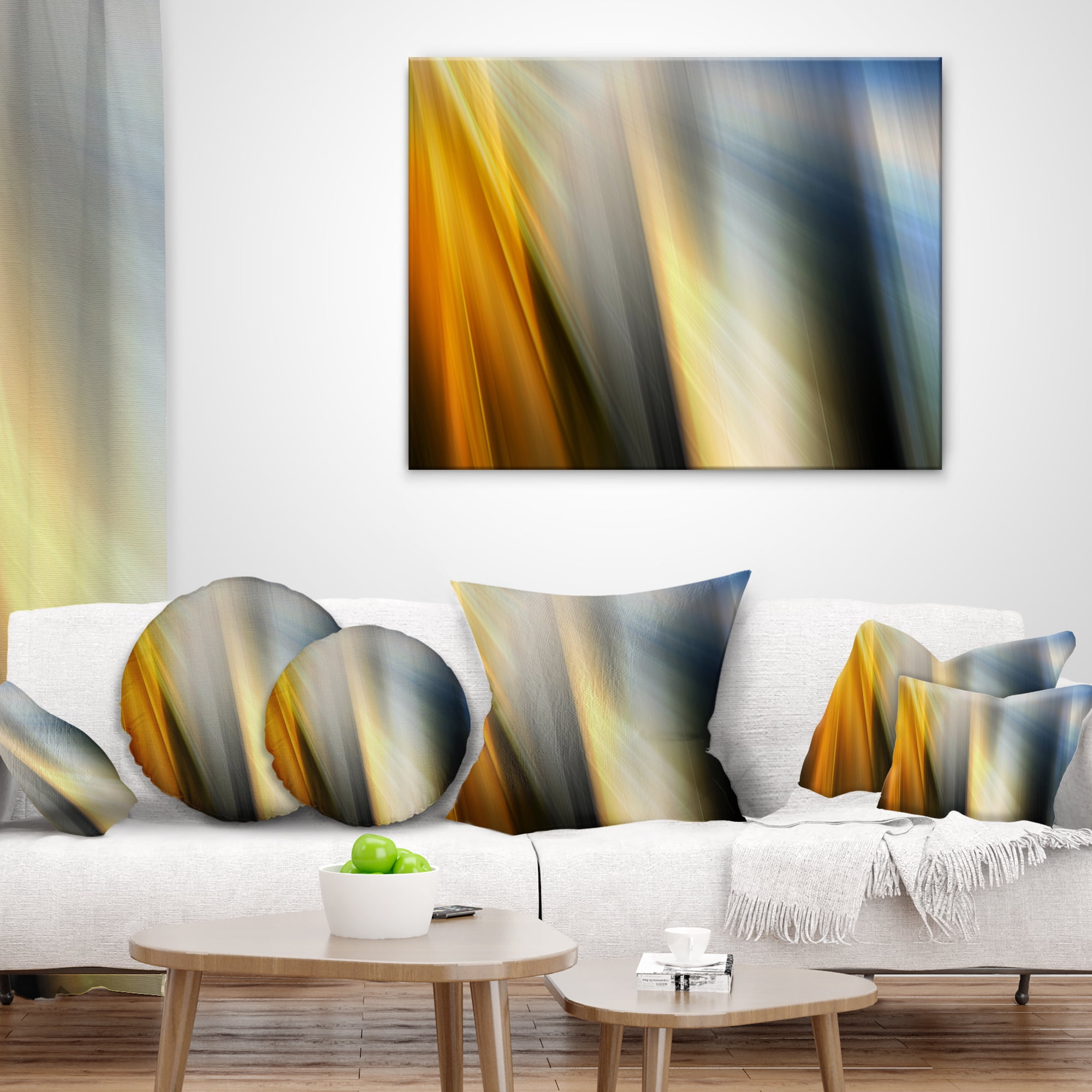 Designart Rays of Speed Vertical - Abstract Throw Pillow - 18x18
