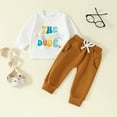 thumbnail image 2 of kpoplk Toddler Baby Boy Girl Outfits Clothes Hoodies with Coat Pant Set Fall Winter Clothes, 2-3 Years Coffee, 2 of 6