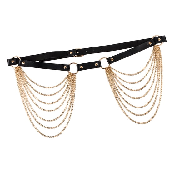 Belt Waist Chain Gothic Hiphop Pants Chain Body Chains Cosplay for Nightclub Golden