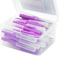 thumbnail image 4 of Seitruly 40 Uds cepillo interdental cabeza cepillos de herramienta de higiene bucal interior de mano hogar viajes vacaciones púrpura Type2 NO2, 4 of 6