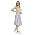 thumbnail image 4 of Women's Spring Pastel Tone Floral Vintage A-line Printed Skirt Casual Wear, 3XL, Pale Green Peach, by Ambesonne, 4 of 6