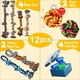 thumbnail image 2 of Large Dog Chew Toys for Aggressive Chewers, 12 Pack Indestructible Dog Rope Toys for Large Breeds, Heavy Duty Dental Cotton Rope Dog Toys, Puppy Teething Chew Toys, Tug of War Dog Toy, 2 of 7