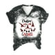 thumbnail image 1 of Camisas Navideñas Para Mujer Con Estampado Casual de Manga Corta Suelta Con Cuello en V Odeerbi ODB202477, 1 of 5