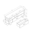 thumbnail image 4 of Red Cocoa Stylish Curved Legs TV Stand with Drawers, 4 of 4
