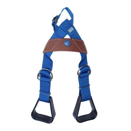 Horse Western Blue Nylon Adjustable Saddle Youth Rider Kids Buddy Stirrups 5158CO35