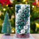 thumbnail image 2 of Juego de adornos de Bolas de Navidad Yuyangstore 50 piezas colgante pintado verde blanco, 2 of 8