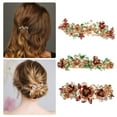 thumbnail image 3 of Unique Bargains Hair Barrettes Accessories for Women Hair Clips Sparkly Rhinestones Hairpin 3 Pcs Coffee Color, 3 of 7