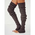 thumbnail image 2 of Dewadbow Women Knitted Leg Warmers Casual Footless Thigh High Socks, 2 of 6