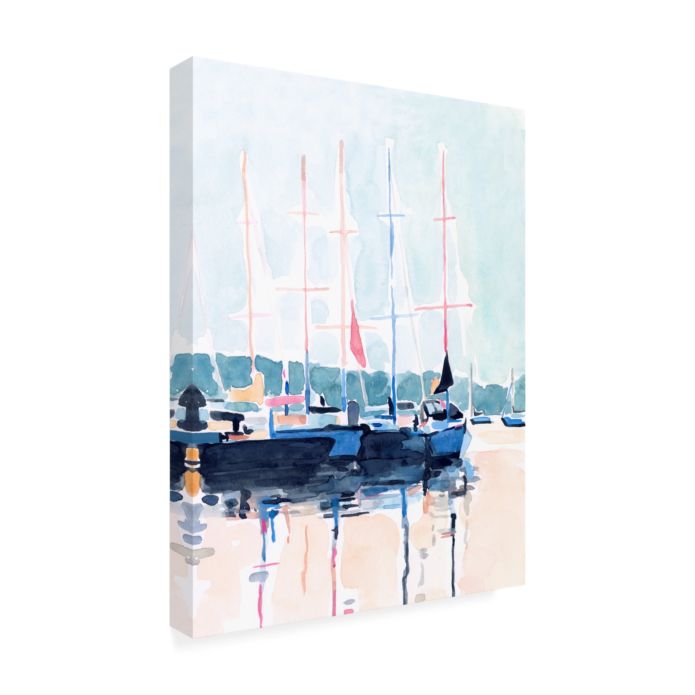 Emma Scarvey 'Watercolor Boat Club I' Canvas Art